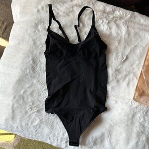 NWT SHAPERX Women's Black Shapewear Bodysuit with Tummy Control (Size L/XL)